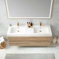 thumbnail image 5 of Palencia 60" Double Sink Wall-Mount Floating Wood Bathroom Vanity No Mirror, 5 of 14