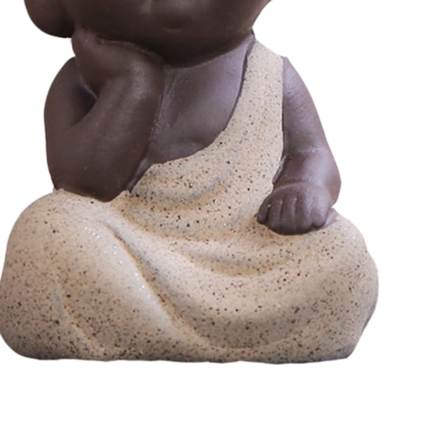 Adorno Hecho para Casa de Té, Tienda de Bebidas, Decoración para hogar, Miniatura - Blanco Macarena Pequeña estatua de Buda