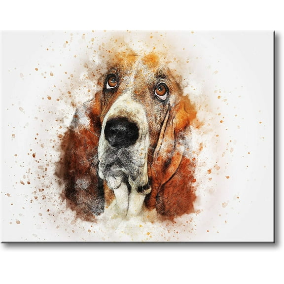 Dog Head Picture on Stretched Canvas, Wall Art Décor, Ready to Hang