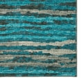 thumbnail image 3 of Addison Rugs Indoor/ Outdoor Bravado Abstract Striped Baja Washable Area Rug 8' x 8' - Peacock, 3 of 8