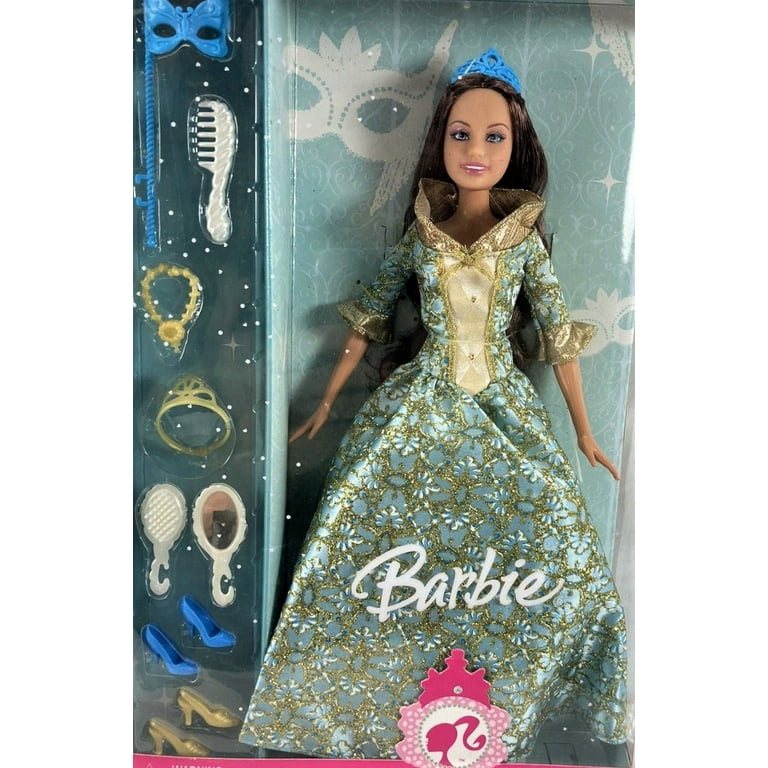 barbie blue and gold dress Royal Barbies and More Great Beauties