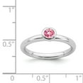 thumbnail image 5 of Stackable Expressions Sterling Silver Low 4mm Round Pink Tourmaline Stackable Ring, 5 of 5