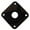 Black, variant on Plastic Curved Jack Plate Square Jackplate for Gibson Epiphone Les Paul Guitar Black