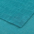 thumbnail image 5 of 3 Piece Rod Pocket Linen Semi Sheer Kitchen Window Curtain Tiers and Valance Set 24" Long, Teal., 5 of 5