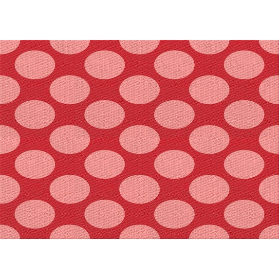 Ahgly Company Machine Washable Indoor Rectangle Transitional Red Area Rugs, 3' x 5'