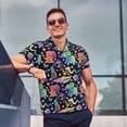 thumbnail image 4 of Sikiie Colorful Animals Print Men's Short-sleeved POLO Shirts, Button-down Shirts and T-shirts are Suitable for Vacation, Leisure and Business-XX-Large, 4 of 6