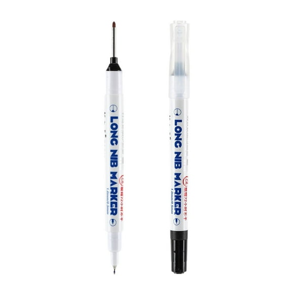 Long Head Deep Hole Marker Pen - Carpenter Construction Tool for Woodworking, Metal Drilling, Precision Diy Marking, Cxui Marking Pens, Deep Hole Long Tip Marker Black