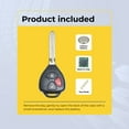 thumbnail image 3 of Replacement Keyless Remote Head Key Fob for Toyota Yaris 2009 FCC MOZB41TG Part Number 89070-52850 8907052850 Pack of 2, 3 of 8