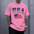 thumbnail image 6 of jowamay Mens Patriotic T Shirts Flag Crewneck Short Sleeve Summer Cotton Tee Loose Fit Basic Tops Daily Wear, 6 of 8