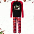 thumbnail image 2 of Odeerbi Christmas Pajamas for Family Holiday Plaid Long Sleeve Family Christmas Pajamas Matching Sets Dad Plaid Printed Loungewear Top Pants Set Two-Piece Sleepwear Xmas PJs Set Red, 2 of 6