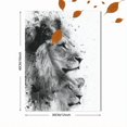 thumbnail image 3 of UXIEQU Lion Head Splash Art Canvas Wall Art Print 15.75x11.81 Inches, 3 of 8