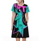 thumbnail image 1 of Balery Rex Dinosaur With Sunglasses Vestidos sueltos de manga corta para mujer, vestidos de verano 2025, vestidos casuales de corte A con vuelo., 1 of 6