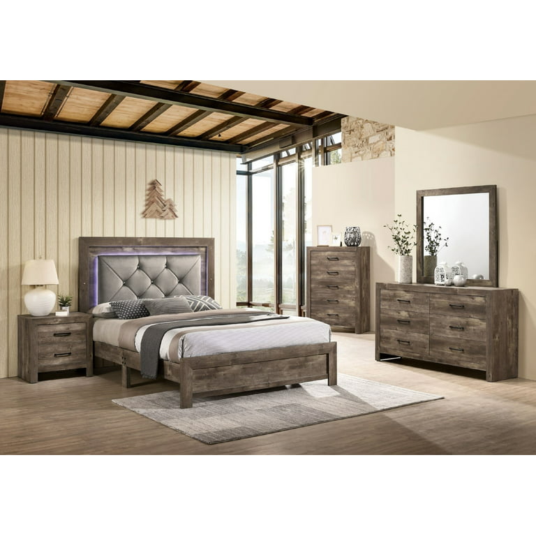 Queen Wooden Bed in Antique Gray,Transitional Style - On Sale - Bed Bath &  Beyond - 12314400