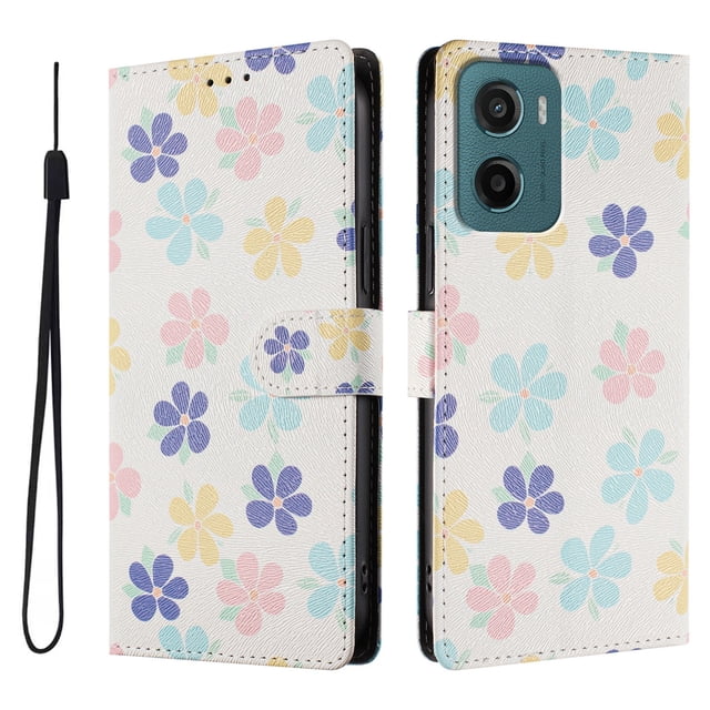 FOXDOCK Funda Tipo Cartera para Motorola Moto G05 con Soporte y Correa – Diseño de Patrones Lindos