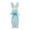 Light Blue, variant on Flocked Easter Bunny Figurine with Bow Tie - 2.75 x 9.84 Inch Spring Table Centerpiece Decor for Home, Workspace, Indoor Party and Seasonal Holiday Decoration, 1 Pack