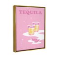 thumbnail image 3 of Stupell Industries Bold Pink Tequila Shots Kitchen Cocktail Typography Graphic Art Metallic Gold Floating Framed Canvas Print Wall Art, Design by Birch&Ink, 3 of 6