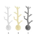 thumbnail image 4 of Branch Hook Wall Key Holder Hanging Style No-punch Coat Rack Hanger Self-adhesive for Bathroom Home Kitchen Ornaments White, 4 of 10