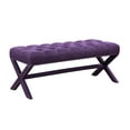 thumbnail image 3 of Chic Home Dianna Neo Traditional Linen X-Leg Bench, 3 of 5