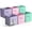 Pink Purple Teal, variant on Sorbus Collapsible Fabric Cube Storage Bins (10.5" x 10.5"), 6 Pack, Multicolor