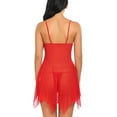 thumbnail image 4 of Women Lingerie Flower Lace Lingerie Babydoll V Neck Sleepwear Strap Chemise, 4 of 7
