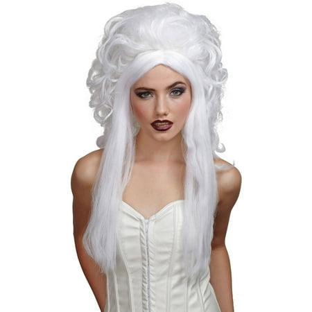 Team Spirit Wig - White Spirit Nightmare Wig Adult Halloween Accessory