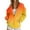 Orange, variant on Womens Long Sleeve Hoodies Zipper Up Gradient Print Hooded Sweatshirt Fall Casual Comfy Y2k Jackets Winter Clothes
