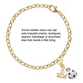 thumbnail image 2 of Delight Jewelry Silver-tone Mini Enamel Soccer ball - Gold-tone Clip on Charm with Mini Year 2025, 2 of 4