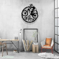 Craftnamesign Mountain Bike Metal Wall Art LED Light, MTB Sign, Bicycle Wall Decor