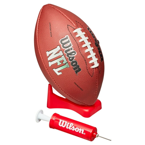 Wilson NFL MVP Junior Football with Super Grip, Pump & Tee for