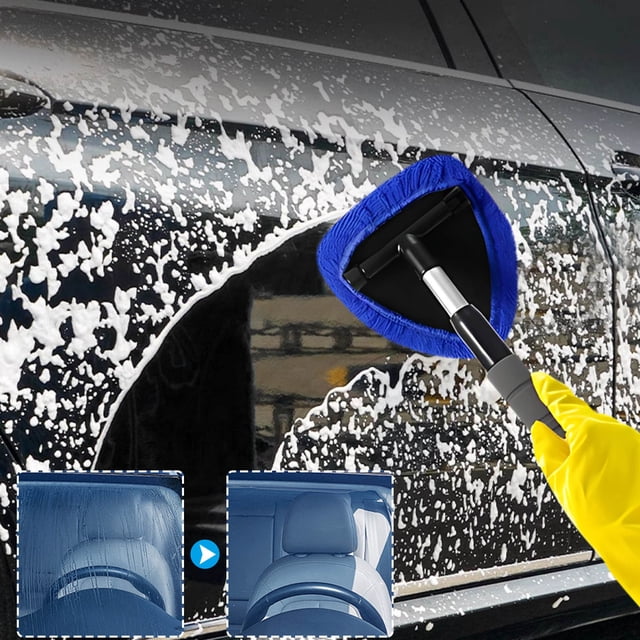 Fiudx Limpiador de Parabrisas, Cepillo Antivaho Ergonómico, Herramienta Portátil para La Limpieza Del Coche, Eliminador de Suciedad Persistente, Eficaz Ayuda para Mejorar La Visibilidad, Apto para Cu