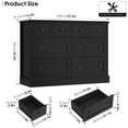 thumbnail image 2 of Homfa Horizontal Black Dresser with 8 Drawers, Combo Bedroom Dresser, Wood Chest of Drawers for Living Room, 2 of 7