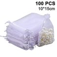 thumbnail image 1 of 100pcs Sheer Drawstring Jewelry Pouches Wedding Party Christmas Favor Gift Bags Drawstring Gift Bag, 1 of 5