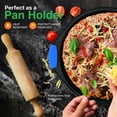 thumbnail image 3 of 6 Pcs Blue Silicone Handles, Anti Slip Flexible Design for Nonstick Carbon Steel Bakeware Pans, 3 of 7