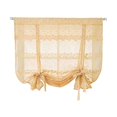 thumbnail image 2 of FNYOXU Curtains,Tulle Perforated Kitchen Bathroom Window Roman Curtain Floral Tulle Valances, 2 of 2