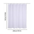 thumbnail image 3 of Shower Curtain, White Polyester Shower Curtain, Modern Minimalist Plain Color PEVA Shower Curtain Hotel Bathroom Curtain Door Curtain Partition Peva, 3 of 6
