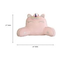 Your Zone Kids Figural Unicorn Backrest Pillow, Pink, 24" x 17
