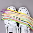 thumbnail image 3 of Cordones de tela para zapatillas de deporte, cordones planos suaves de 8mm, 60-160cm, 1 par, venta al por mayor, 3 of 4