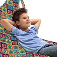 thumbnail image 1 of Retro Lounger Chair Bag, Colorful Pattern of Cameras in Squares Enjoyable Hobby Elements for Precious Moments, High Capacity Storage with Handle Container, Lounger Size, Multicolor, by Ambesonne, 1 of 5