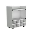 thumbnail image 4 of Modern St Bar Cart, 8 Rack Included, Double Glass Door Cupboard, Aluminum-edged Surface For Decoration Living Area Cart , Holder, Cabinet, House, 4 of 4