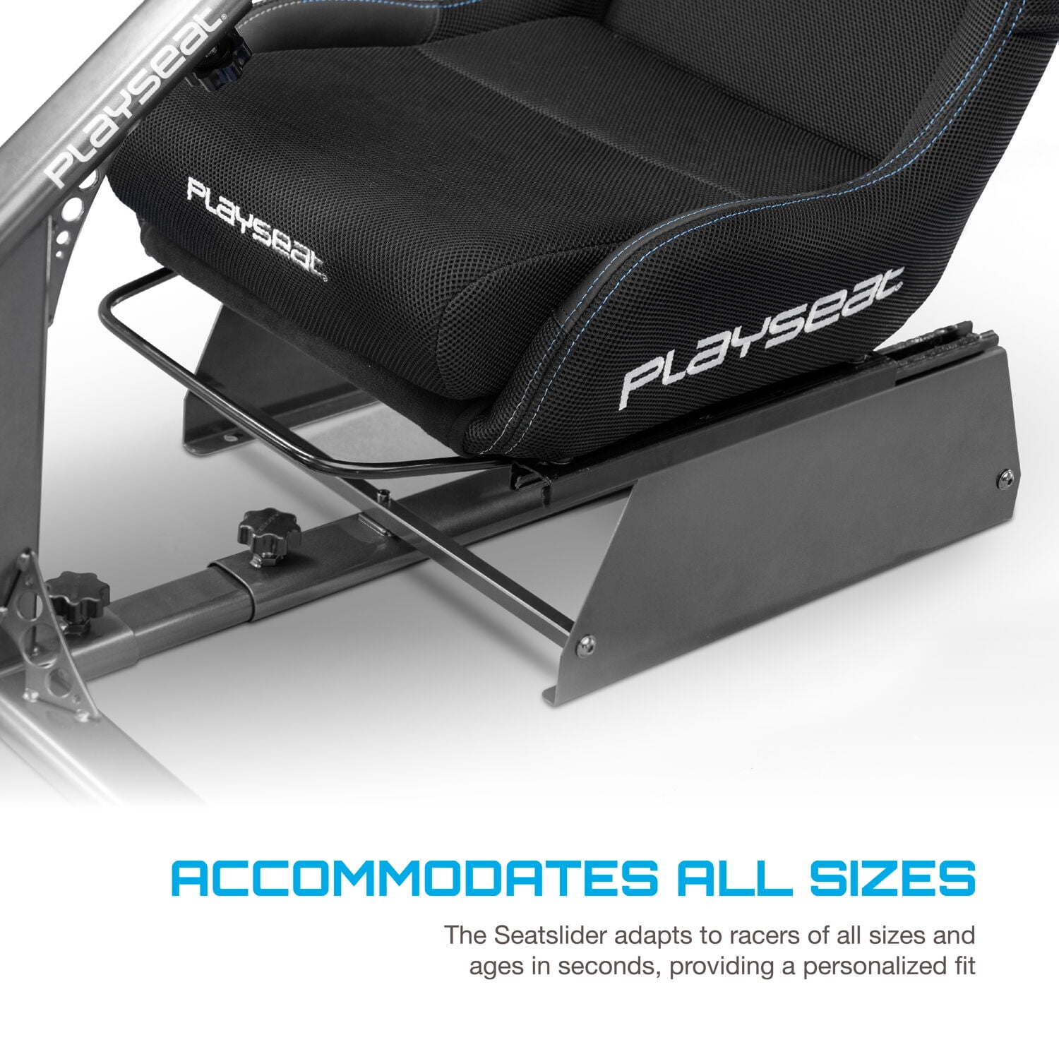 Playseat® Seat Slider with Double-Locking Mechanism, Stainless Steel