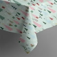 thumbnail image 4 of Light Blue Christmas Tree Pattern Rectangle Tablecloth 60"x102",Waterproof Polyester Rectangle Table Cloth, Wipeable Spillproof Polyester Tablecloth for Dining, Camping, Indoor and Outdoor, 4 of 6