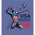 thumbnail image 6 of USA Volleyball Adult Blue Crew Neck Short Sleeve Tee-Medium, 6 of 7
