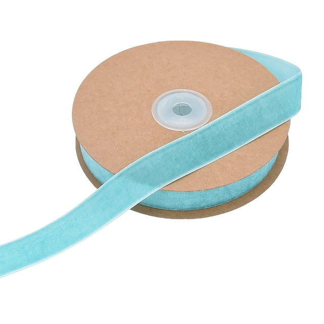 Wdhugt Blue 2Cm Velvet Flocking Ribbon 10 Meters For Jewelry Diy Crafts Accessories 100 Polyester Material No Stretch Ribbon Blue