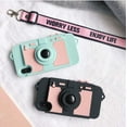 thumbnail image 6 of Wallet Case Compatible with iPhone 12 Pro, Cute Camera Design, Purse Flip Card Pouch Stand Holder Cover Case with Long Shoulder Strap (Blue, iPhone 12 Pro), 6 of 14