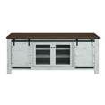 thumbnail image 3 of Modway Bennington 71" Rustic Sliding Door TV Stand in White, 3 of 7