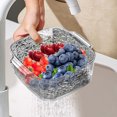 thumbnail image 5 of Puntoco Liquidación de suministros de cocina Lavabo de verduras de doble capa - Cesta de drenaje - Sala de estar del hogar - Fruta de plástico - Cocina - Cesta de verduras con filtro - Cesta para, 5 of 5