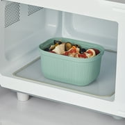 Mainstays Food Storage Snack Container, Plastic, Rectangle, Green, 19oz Capacity, Best Used for On-the-Go Snacks and Small Portions