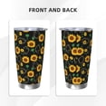 thumbnail image 3 of Salouo Sunflowers3 Print 20oz Tumbler with Lid,Stainless Steel Vacuum Insulated Tumbler Durable Insulated Coffee Mug Thermal Cup with Splash Proof Sliding Lid-Straw Two-piece Set, 3 of 8