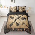 thumbnail image 2 of Manfei Bear Deer Slihouette 7-Piece Bedding Comforter Set,Jungle Animal King Bedding Sets,Rustic Mallard Duck Bed Sheets For Boys Kids,Microfiber Bedroom Decor Reversible, 2 of 8