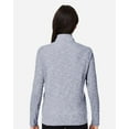 thumbnail image 3 of North End NE415W Women's Eclipse Jacquard Quarter-Zip Pullover-Classic Navy Heather-M, 3 of 6